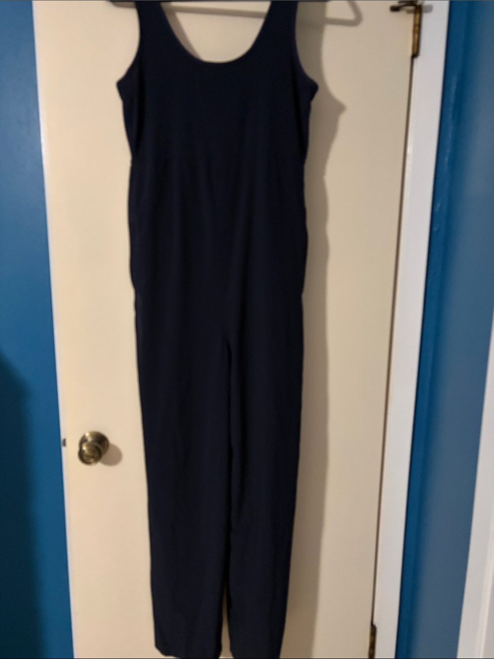 Athleta Passenger Navy Scoop-Neck Full-Length Jumpsuit